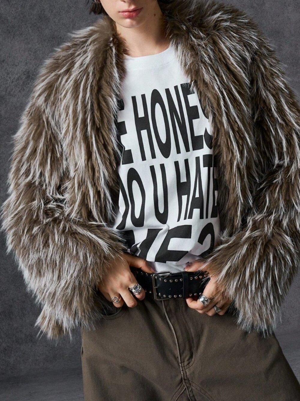 Multicolor Casual Women's Faux Fur Coat